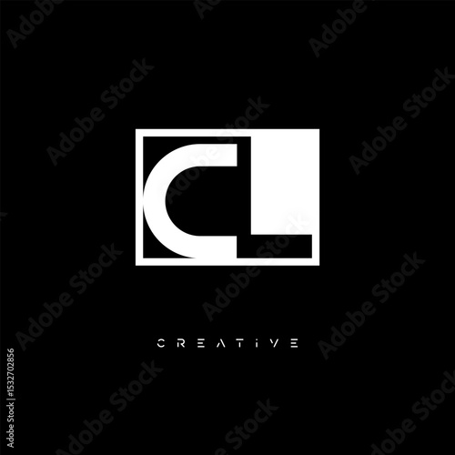 CL Negative Space Logo – Minimalist Black & White Monogram for Creative Branding, Fashion, Identity & Modern Logo Design

