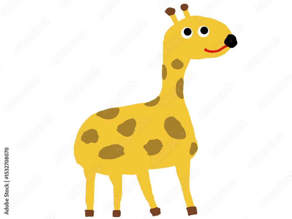 Fototapeta premium giraffe cartoon isolated on white