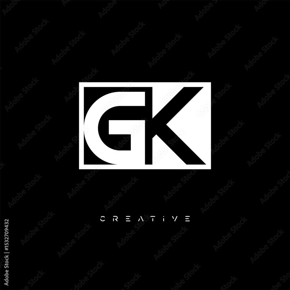 GK Negative Space Logo – Minimalist Black & White Monogram for Creative Branding, Fashion, Identity & Modern Logo Design GK Negative Space Logo – Minimalist Black & White Monogram for Creative Branding, Fashion, Identity & Modern Logo Design