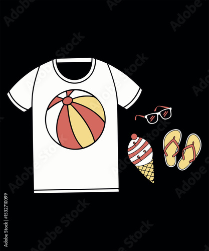 Man with basketball and woman with white card in casual fashion illustration
