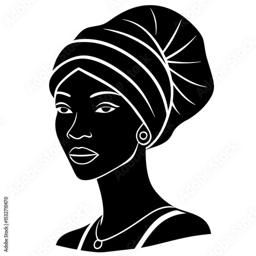 African woman with headwrap