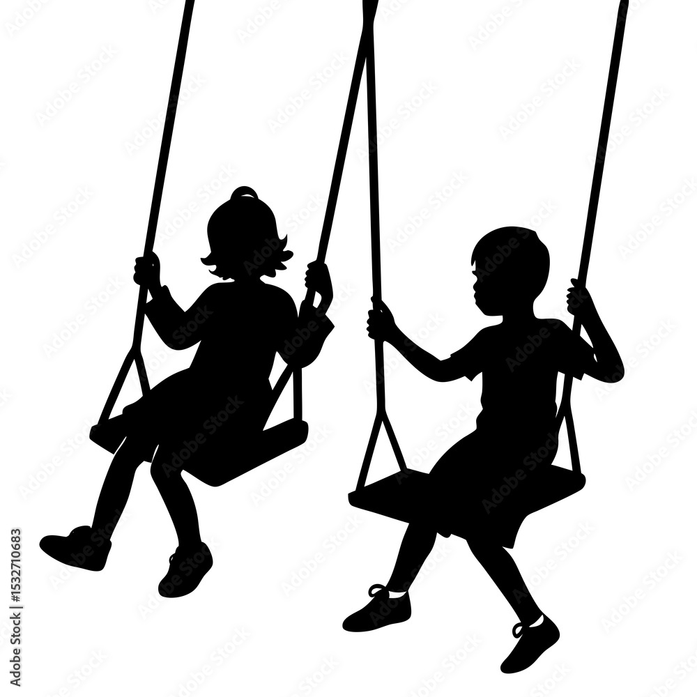 Children on swings Children on swings