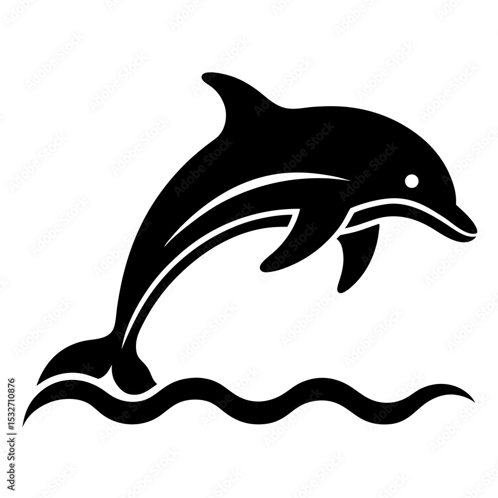 Fototapeta premium Dolphin jumping over waves