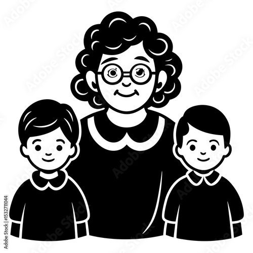 Grandma with grandkids