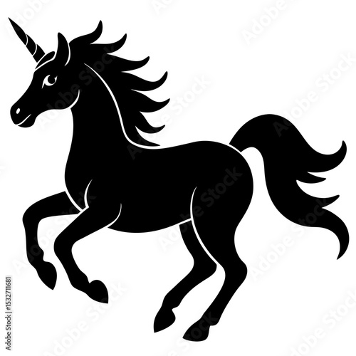 Unicorn galloping