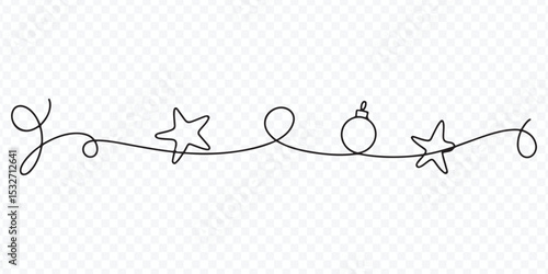 Hand Drawn Festive Stars Ornament Illustration Vector