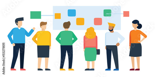 Diverse team brainstorming project workflow agile strategy
