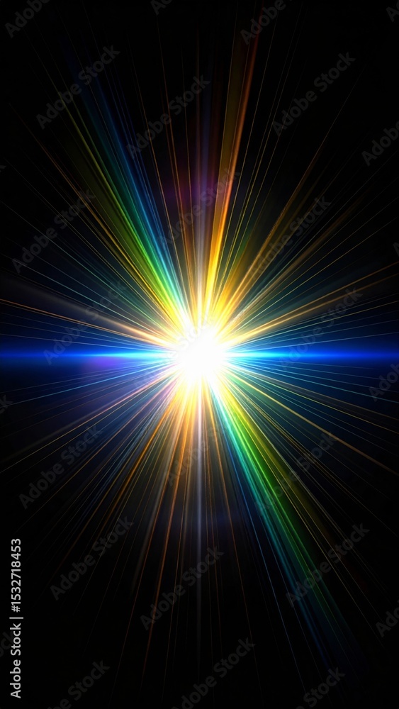 Obraz premium Colorful Light Burst Explosion Abstract Background