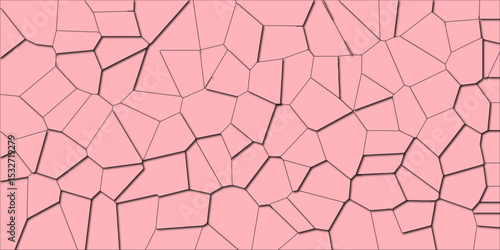 Imaginary terrain destruction shown through abstract cracks

