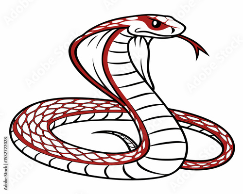 A red animal designations snake 