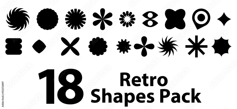 Obraz premium Shapes Retro pack vector