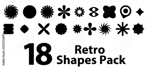 Shapes Retro pack vector