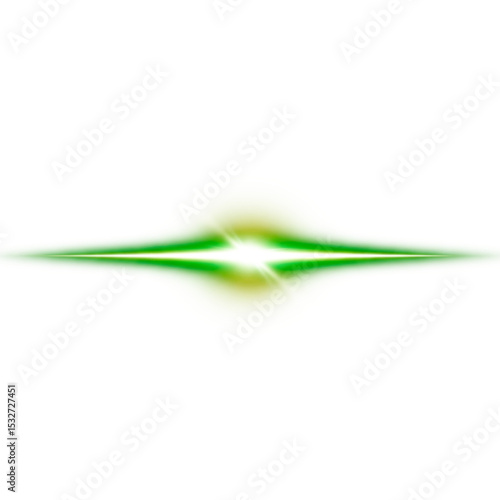 Green glow in the center on a transparent background.