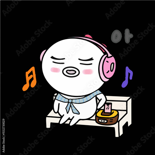 character illustration of music