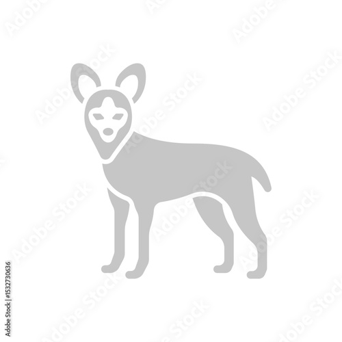 african wild dog icon