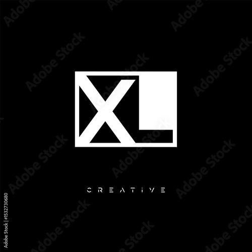 XL Negative Space Logo – Minimalist Black & White Monogram for Creative Branding, Fashion, Identity & Modern Logo Design	