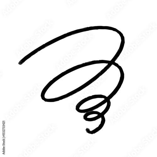 Image of worry and frustration. Iconic illustration of mulling and stressed emotions. Spiral drawn with hand-drawn lines.