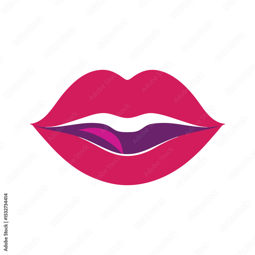 women lips color silhouette women lips color silhouette