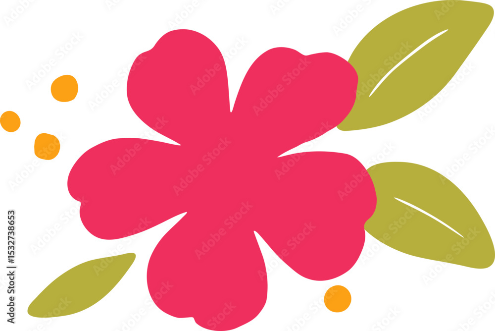 Elemento flores e folhas estilo orgânico Elemento flores e folhas estilo orgânico