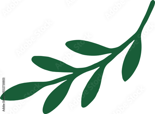 Elemento flores e folhas estilo orgânico