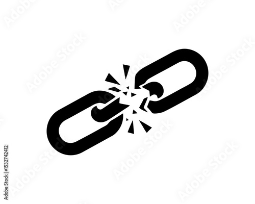 Juneteenth Icon – Broken Chain Silhouette for Freedom and Emancipation