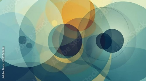 Abstract shapes creating a seamless loop of transformation, evolving from circles to polygons and back again