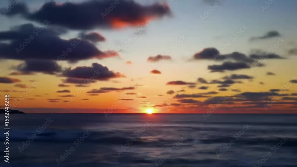 Ocean Sunset Timelapse – Serene Sea Horizon at Dusk - Version 2 Ocean Sunset Timelapse – Serene Sea Horizon at Dusk - Version 2
