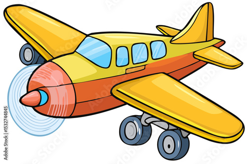 Stylized Propeller Aircraft
