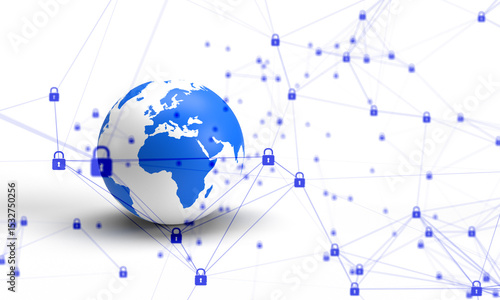 mondo, network, connessione, rete, internet, protezione dati, sicurezza informatica, europa