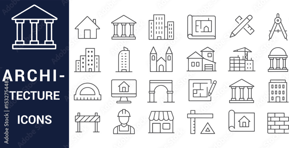 Architectural Design Icons A Collection of Line Art Graphics for Construction, Building, and Real Estate Projects Architectural Design Icons A Collection of Line Art Graphics for Construction, Building, and Real Estate Projects