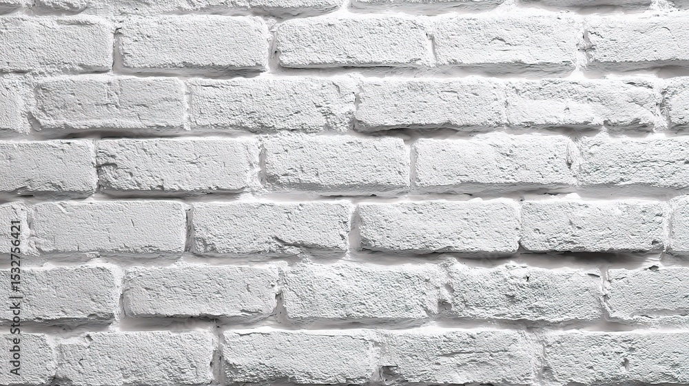 Obraz premium Textured White Brick Wall with Subtle Character for Background Use
