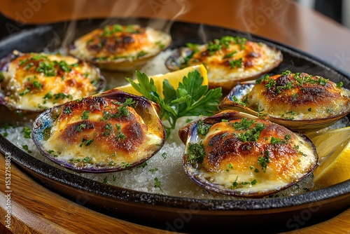 Bubbling Machas a la Parmesana Fresh from Oven with Coastal Charm