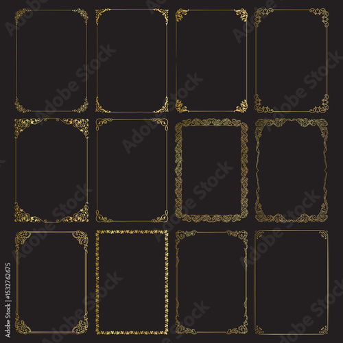 Frame square for invitation in modern vintage style. Frame template for cards, posters, banners