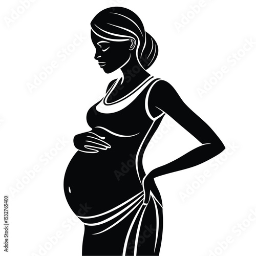 Expecting Mother Silhouette