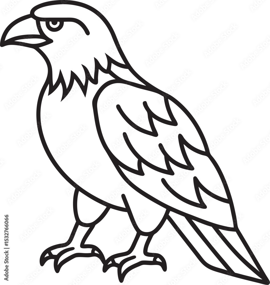 Fototapeta premium Eagle outline icon vector file 
