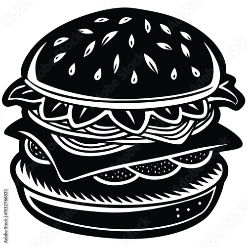 Delicious Burger Illustration