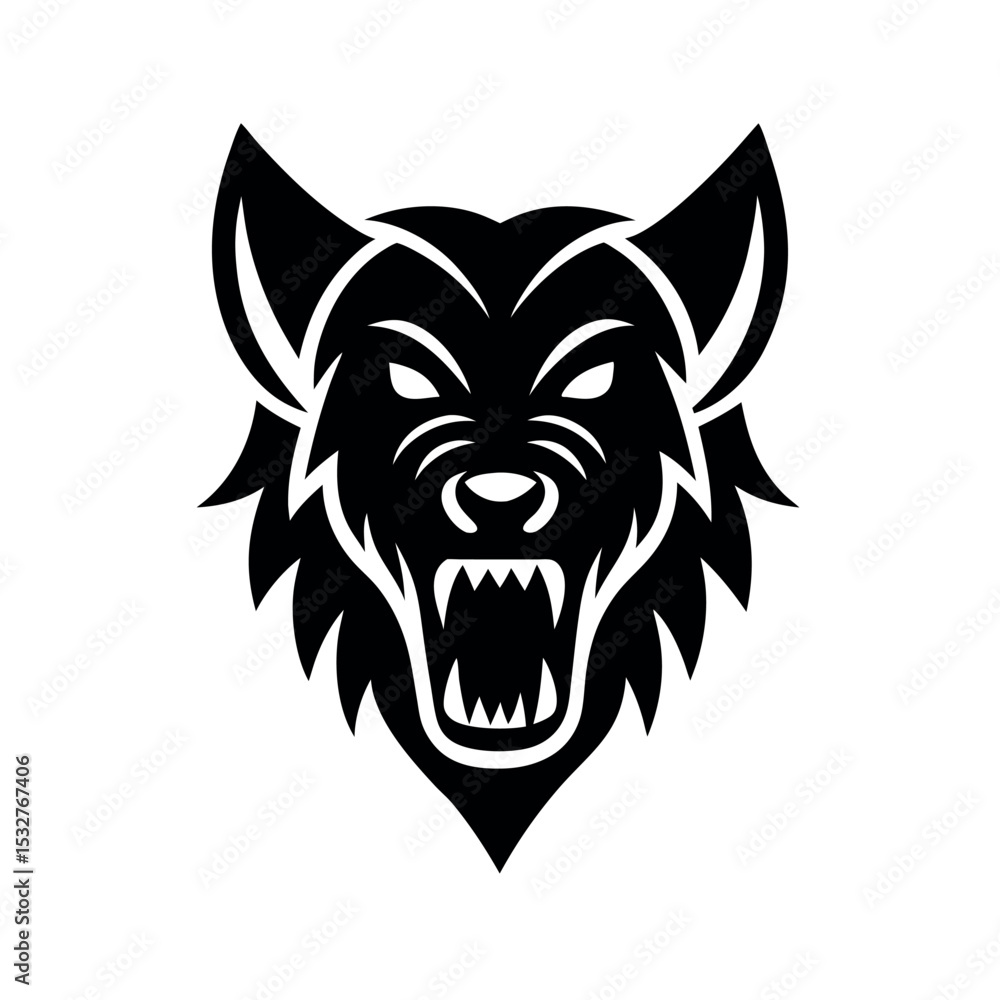 Wolf logo vector illustration . Wolf logo vector illustration .