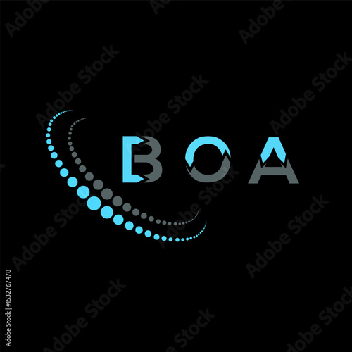 BOA letter logo abstract design. BOA unique design. BOA.