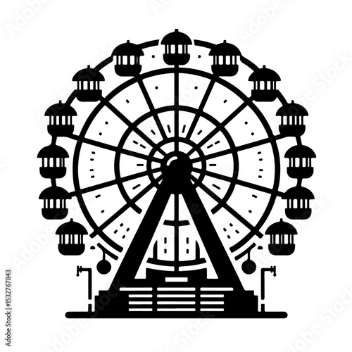 Ferris wheel silhouette