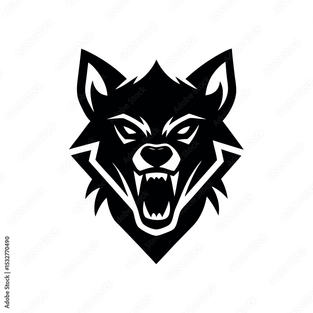 Obraz premium Wolf logo vector illustration .