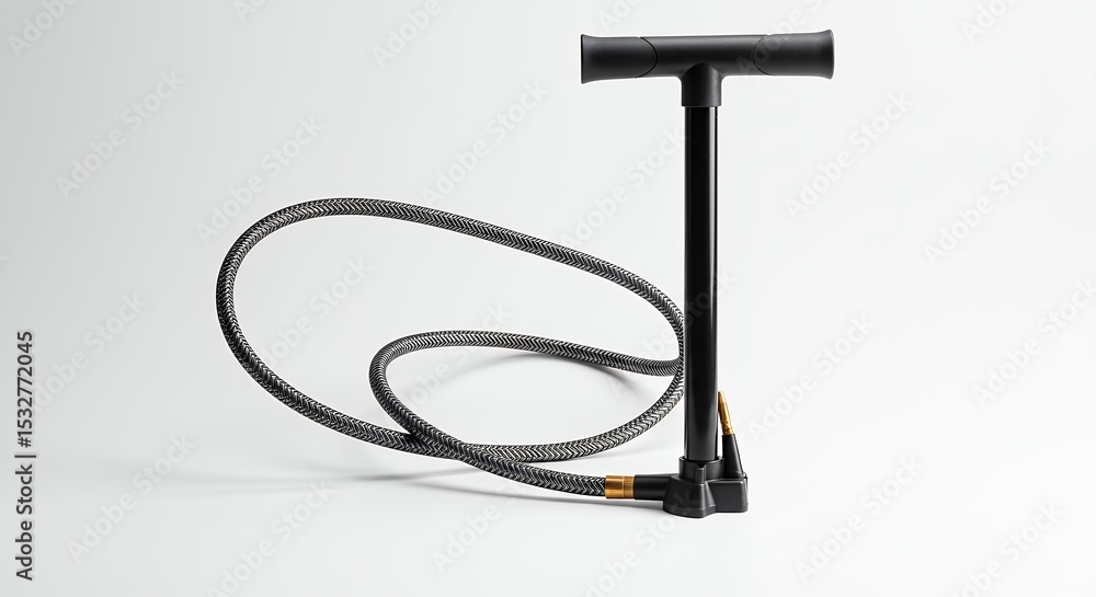 Naklejka premium Black hand pump for inflation