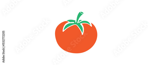 Tomato Vector Illustration – Fresh Red Tomato Isolated on White Background