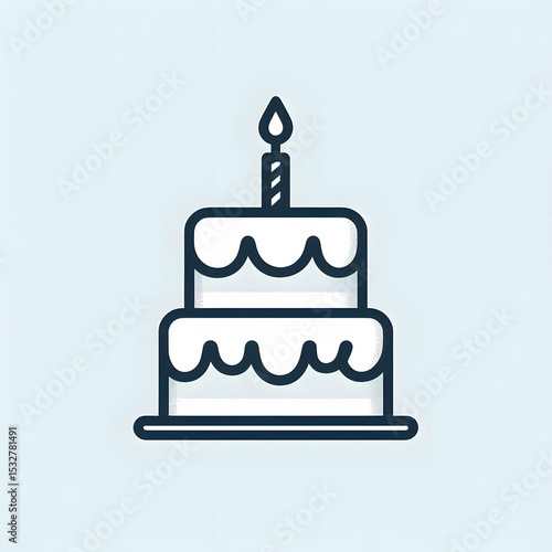 Delicious chocolate birthday cake vector illustration with candles, perfect for a happy celebration design