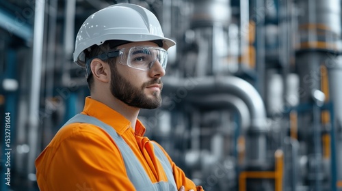 Wallpaper Mural Professional Male Worker in Safety Gear in Industrial Environment Torontodigital.ca