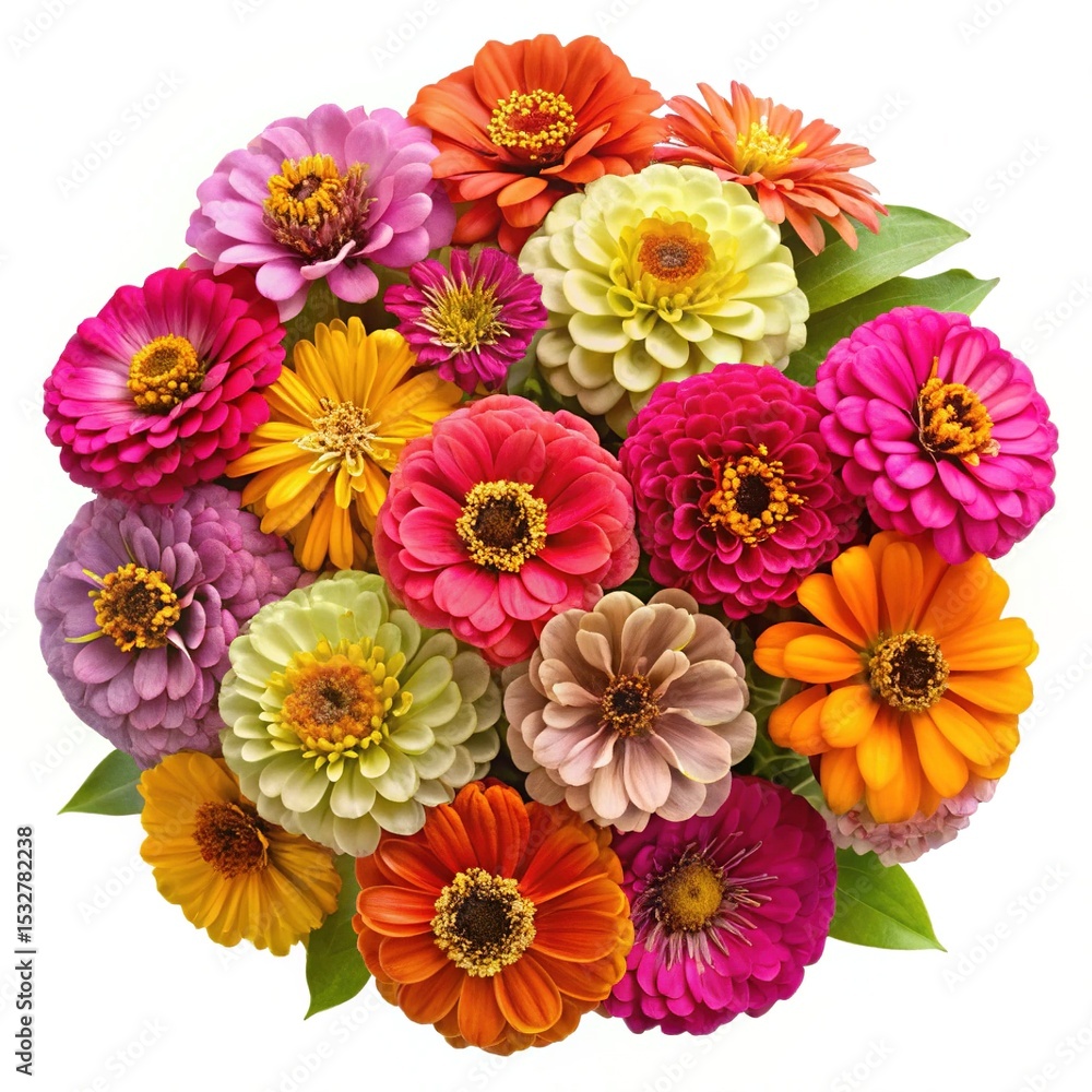 custom made wallpaper toronto digitalA Vibrant Circle of Zinnia Flowers in a Multitude of Colors