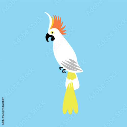 cockatoo design for decoration and printing