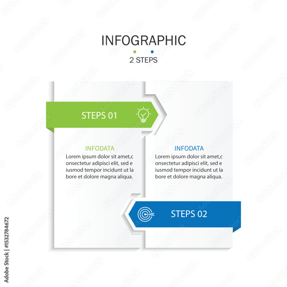 Business infographic template. Thin line design with 2 option, process line connection. Vector illustration. Business infographic template. Thin line design with 2 option, process line connection. Vector illustration.