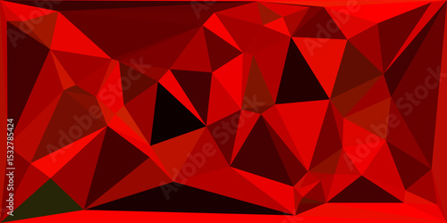 Abstract polygonal pattern with red triangles. Trendy background for romantic and love greeting card or banner.