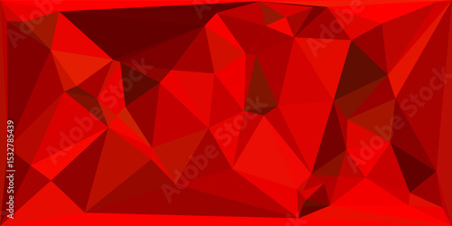 Abstract polygonal pattern with red triangles. Trendy background for romantic and love greeting card or banner.