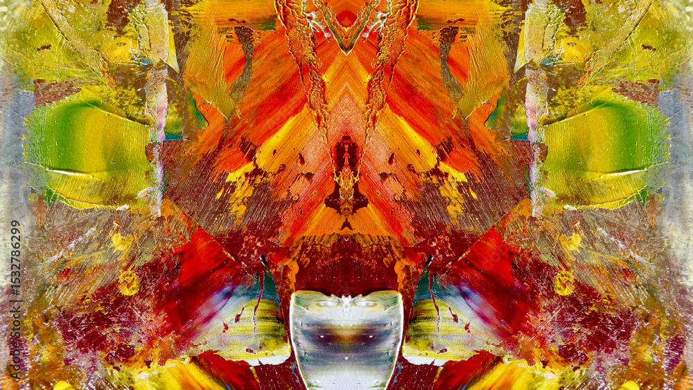 Fototapeta premium Abstract art background . Hand painting artwork on canvas .